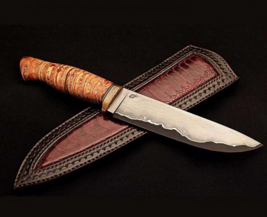 شرکت عرضه چاقو دسته چوبی طرح دار جدید